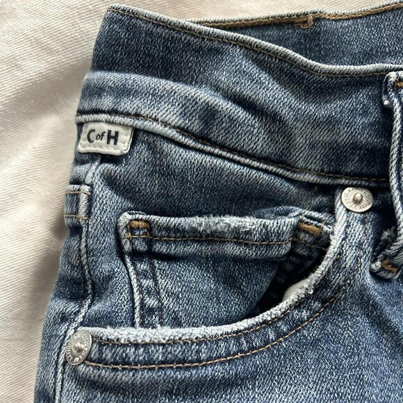 Citizens of Humanity Olivia High-Rise Slim Jeans in Medium Blue Denim – US 23 - Picture 6 of 8